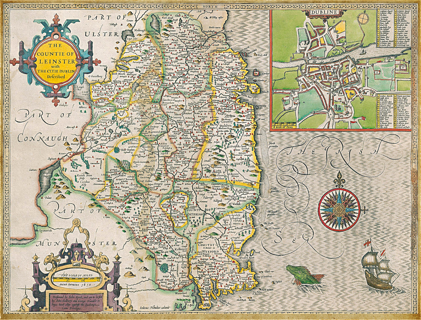 Leinster Historical Map 1000 Piece Jigsaw Puzzle (1610)