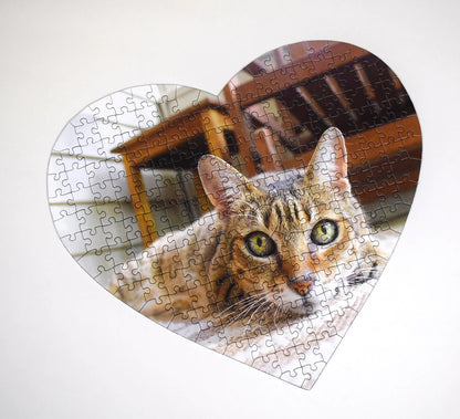 Personalised Heart Shaped Photo 201 Piece Jigsaw Puzzle