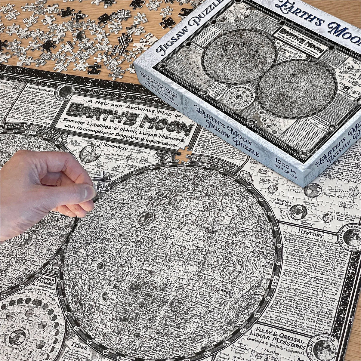 Moon Math Logic Puzzle Moon Map Jigsaw Puzzle - 1000 pieces – Butler and Hill UK