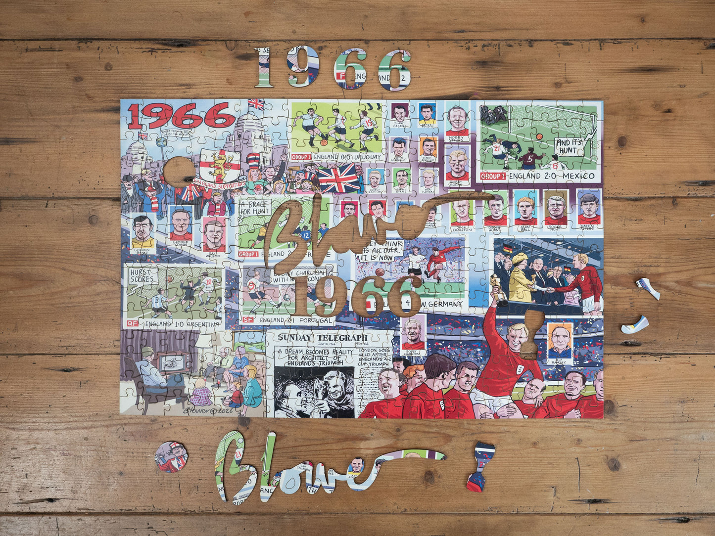 Daily Telegraph 1966 England's Road to Victory - According to Blower 1000 Piece Jigsaw Puzzle