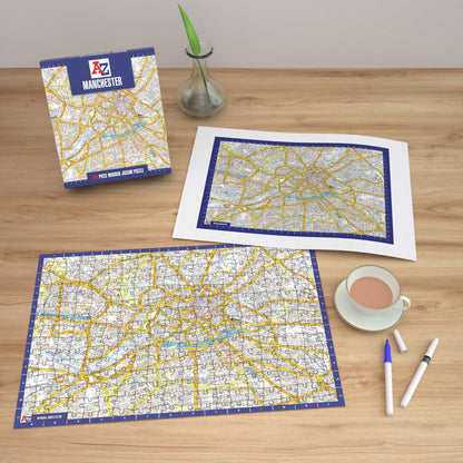 A-Z Map of  Manchester 1000 or 300 Piece Jigsaw