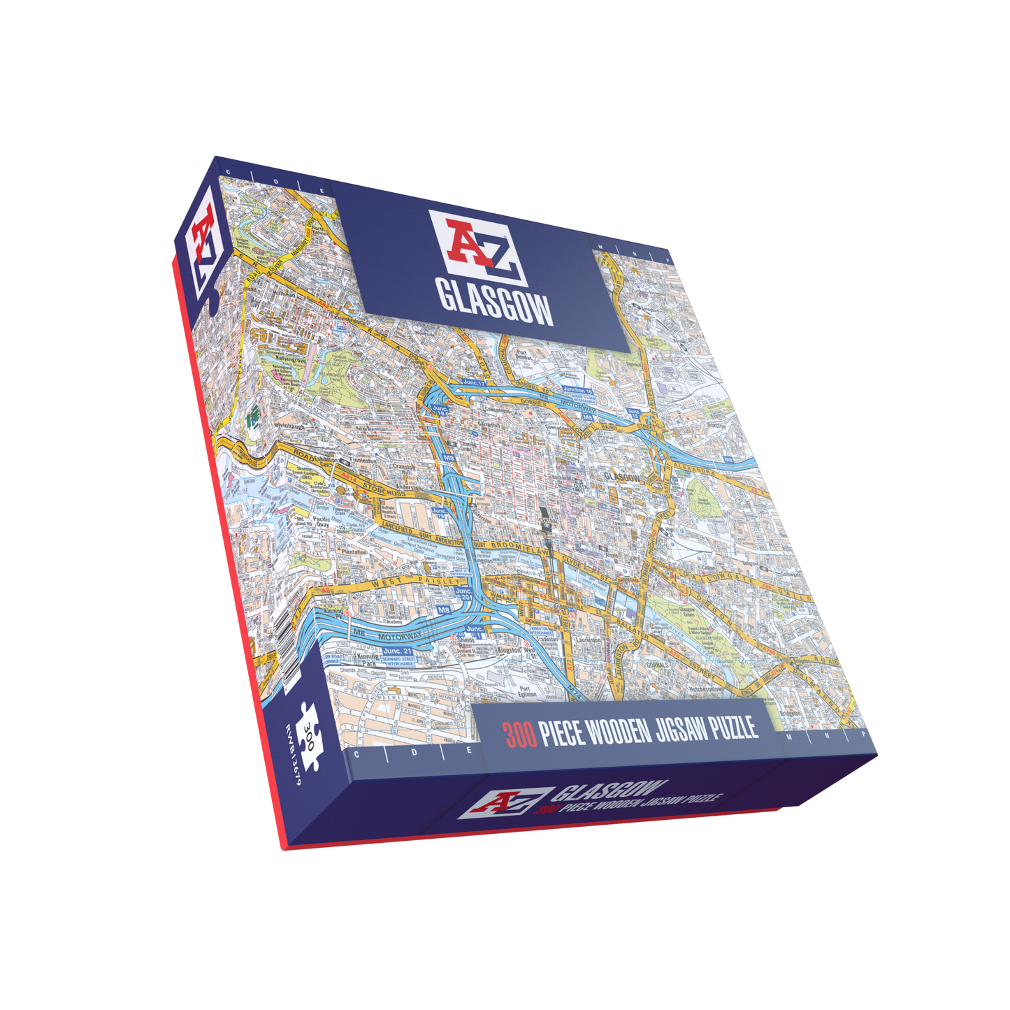 A-Z Map of  Glasgow 1000 Piece Jigsaw