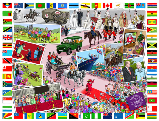 The Telegraph The Queen's Platinum Jubilee 2022 According to Blower 1000 or 300 Piece Jigsaw Puzzle