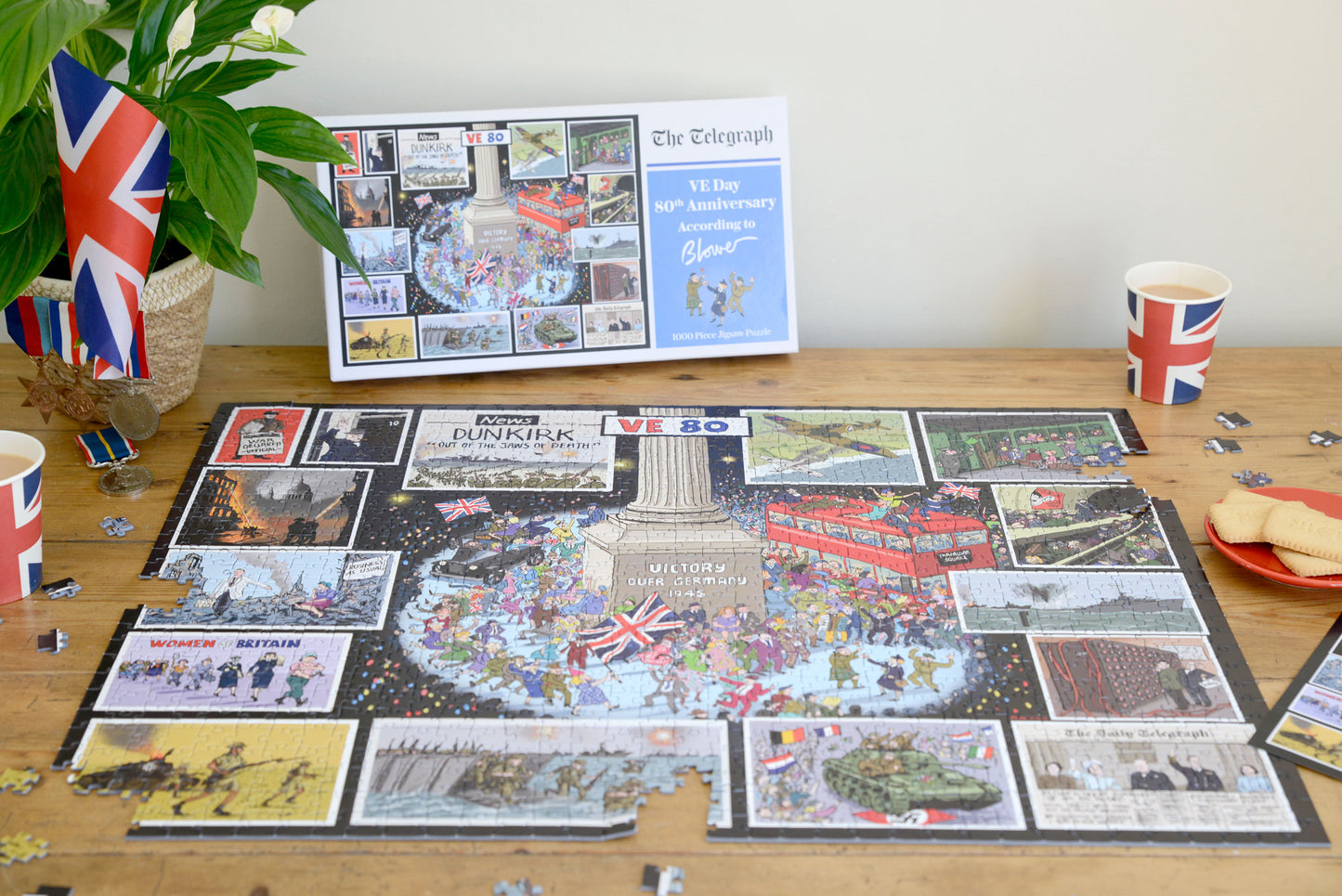 Daily Telegraph VE Day 80th Anniversary According to Blower 1000 or 300 Piece Jigsaw Puzzle