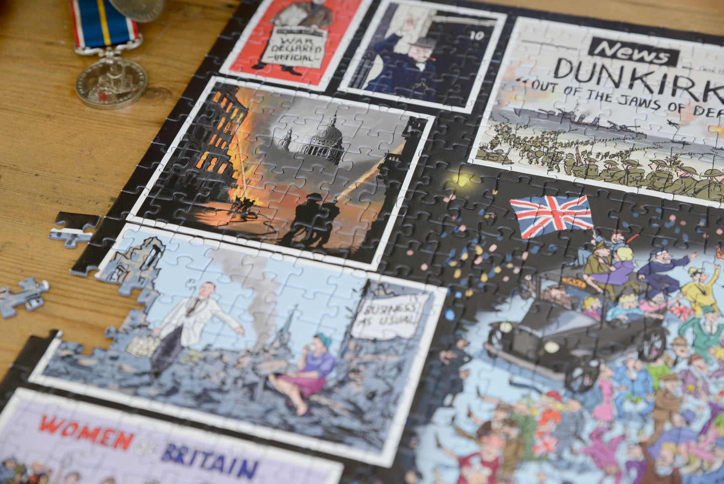 Daily Telegraph VE Day 80th Anniversary According to Blower 1000 or 300 Piece Jigsaw Puzzle