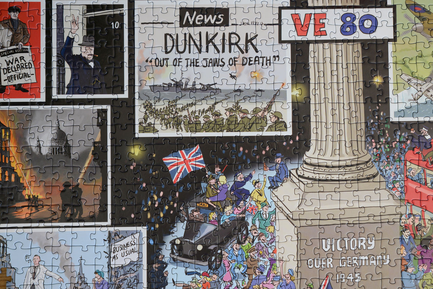 Daily Telegraph VE Day 80th Anniversary According to Blower 1000 or 300 Piece Jigsaw Puzzle