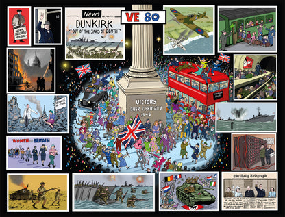 The Telegraph VE Day 80th Anniversary According to Blower 1000 or 300 Piece Jigsaw Puzzle