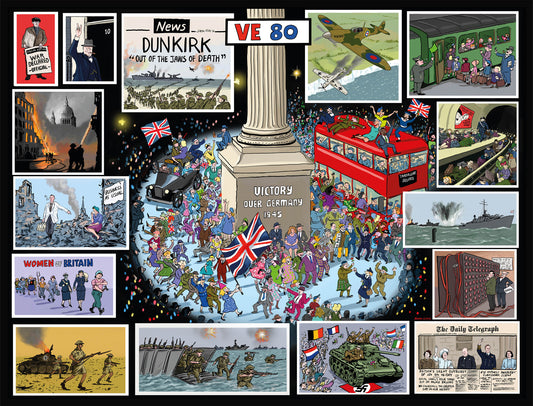 The Telegraph VE Day 80th Anniversary According to Blower 1000 or 300 Piece Jigsaw Puzzle