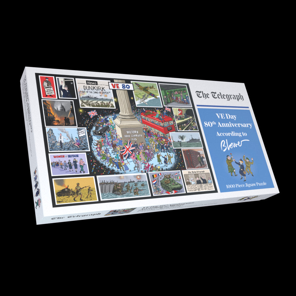 Daily Telegraph VE Day 80th Anniversary According to Blower 1000 or 300 Piece Jigsaw Puzzle