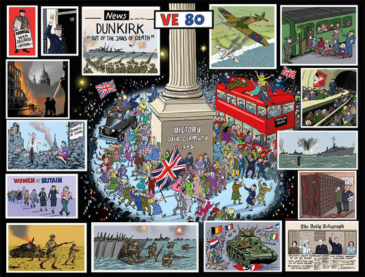 Daily Telegraph VE Day 80th Anniversary According to Blower 1000 or 300 Piece Jigsaw Puzzle