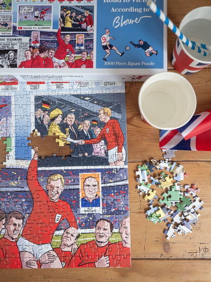 Daily Telegraph 1966 England's Road to Victory - According to Blower 1000 Piece Jigsaw Puzzle