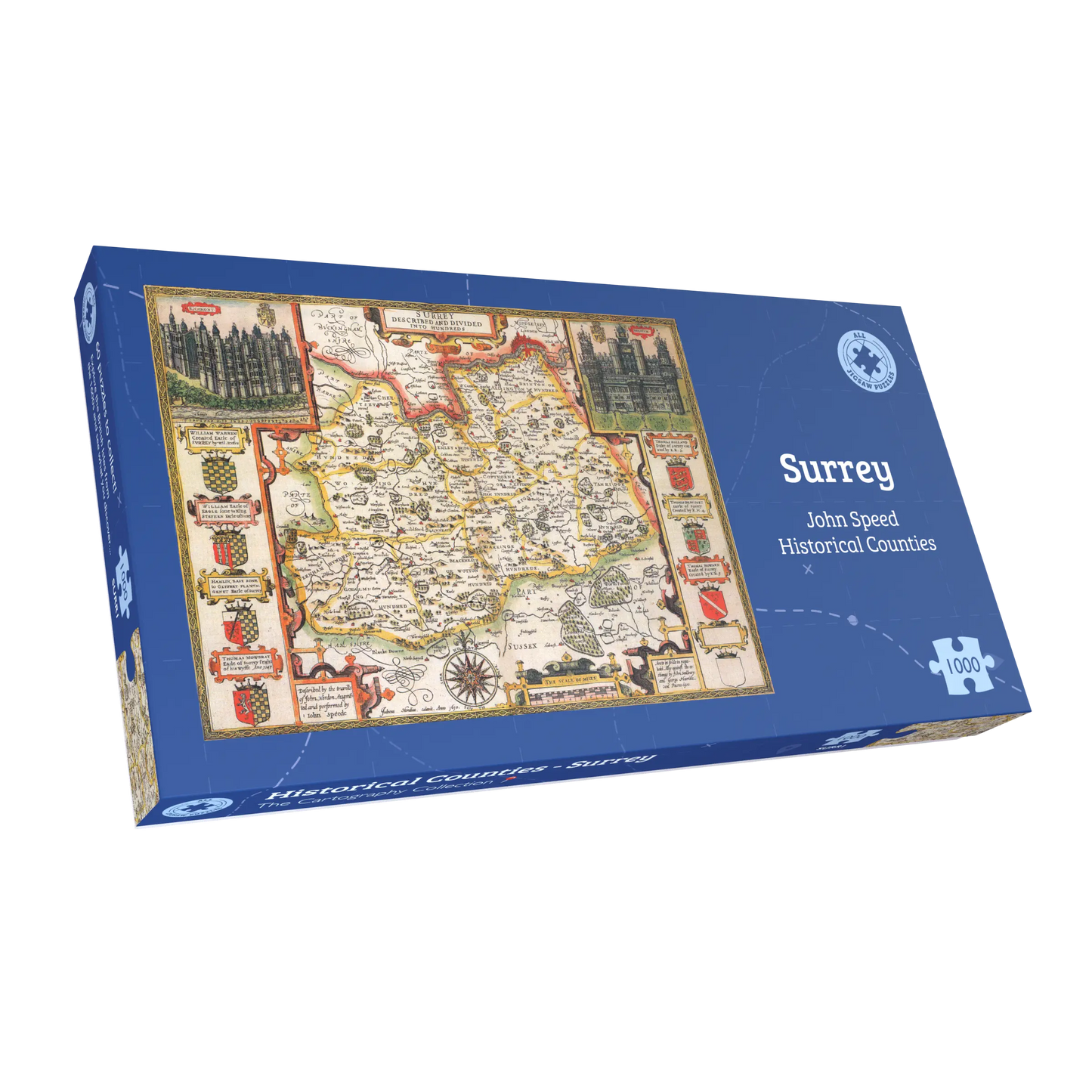 Surrey Historical Map 1000 Piece Jigsaw Puzzle (1610)