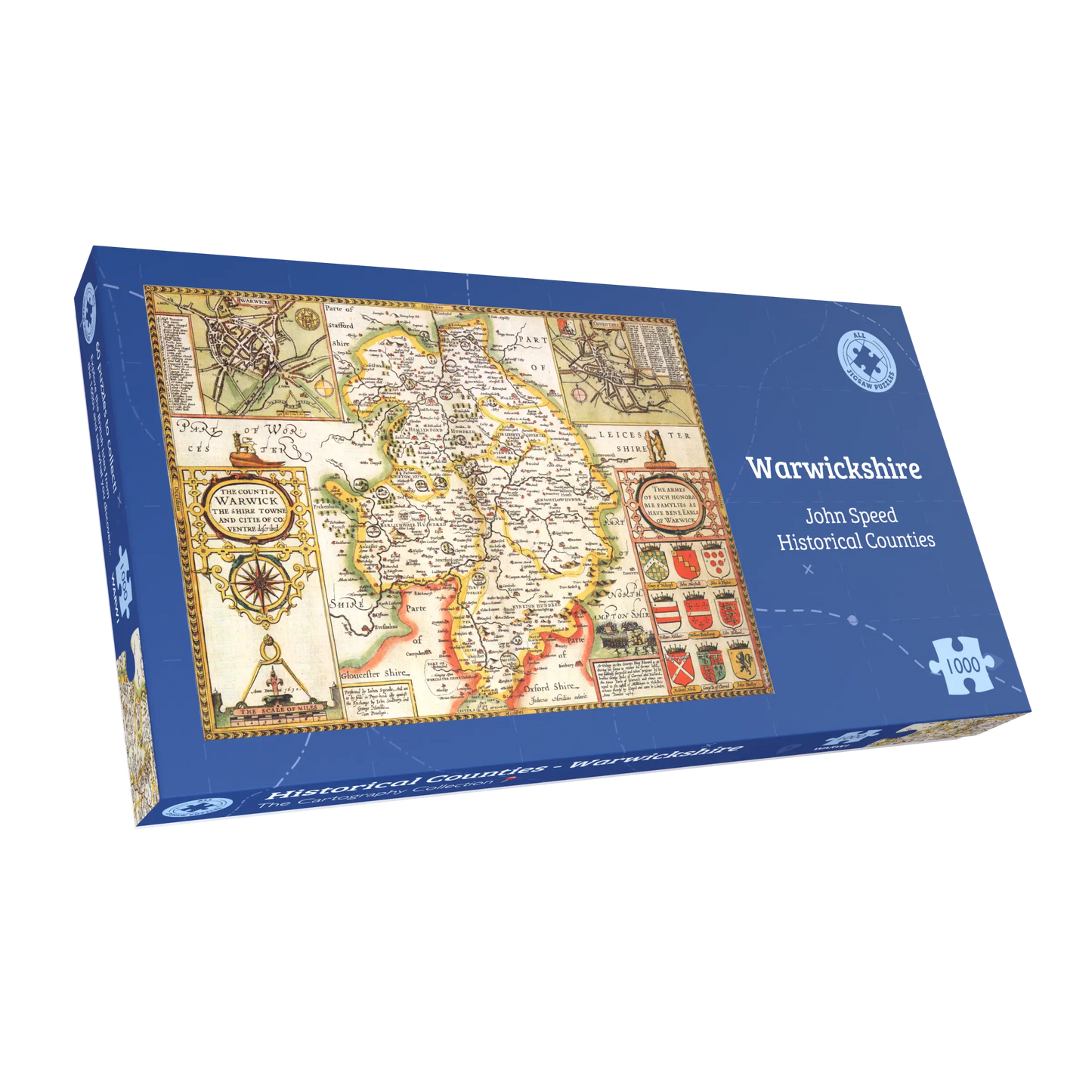 Warwickshire Historical Map 1000 Piece Jigsaw Puzzle (1610)