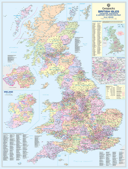 British Isles County Map 1000 Piece Jigsaw Puzzle