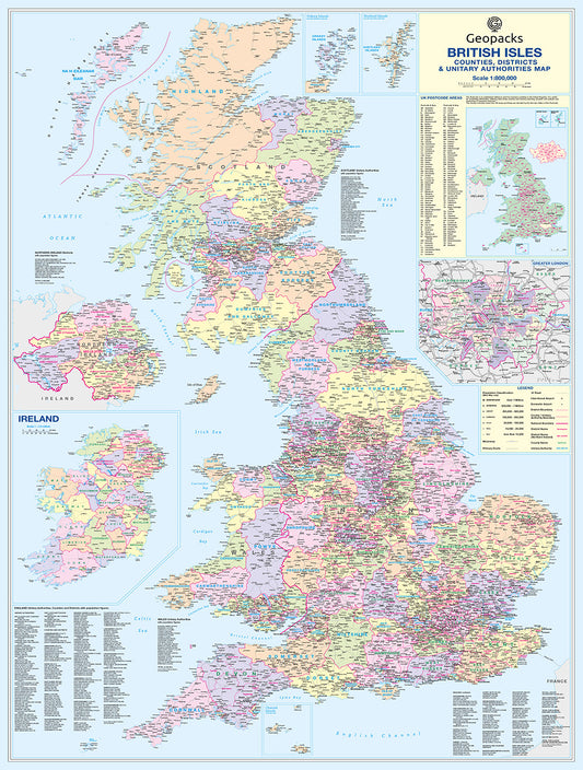 British Isles County Map 1000 Piece Jigsaw Puzzle