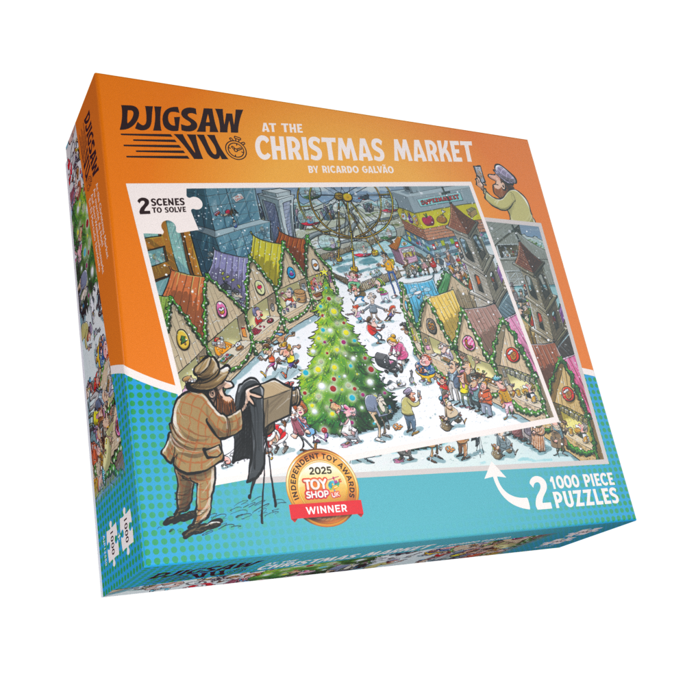 Djigsaw Vu at the Christmas Market 2 x 1000 Jigsaw Puzzles