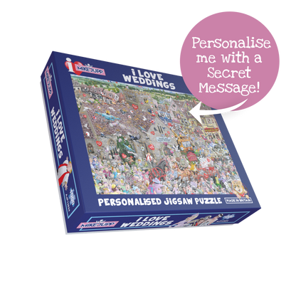 Mike Jupp's I Love Weddings' Personalised Message Jigsaw Puzzle