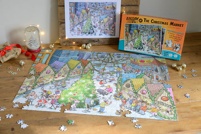 Djigsaw Vu at the Christmas Market 2 x 1000 Jigsaw Puzzles