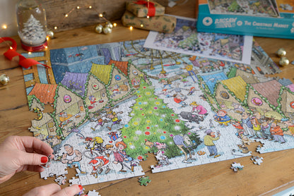 Djigsaw Vu at the Christmas Market 2 x 1000 Jigsaw Puzzles