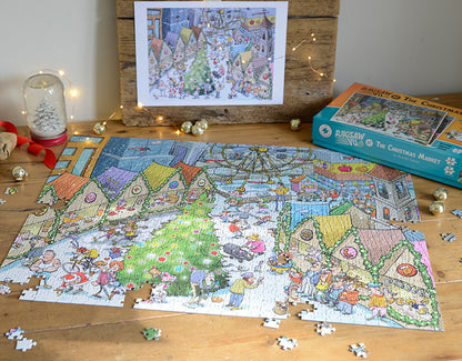 Djigsaw Vu at the Christmas Market 2 x 1000 Jigsaw Puzzles