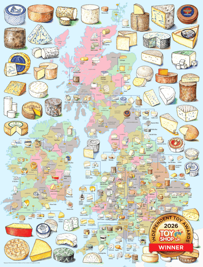 A Cheesemonger's Map of British & Irish Cheese 1000 Piece Jigsaw Puzzle