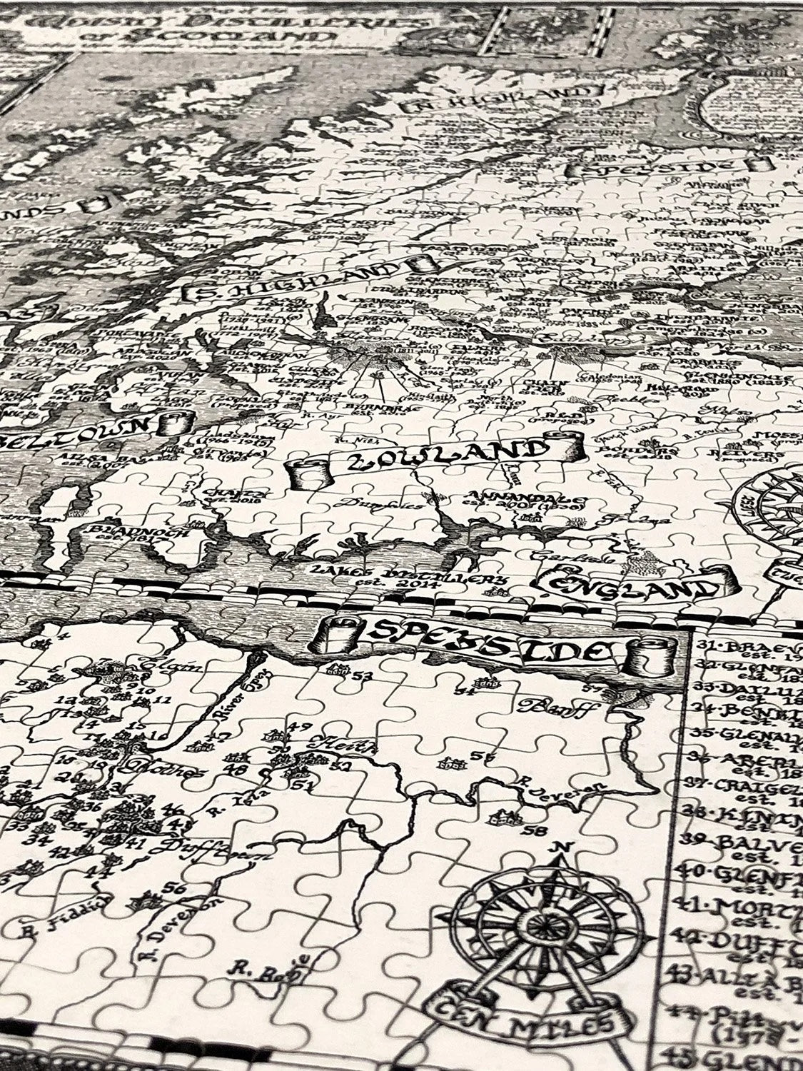 Whisky Map Jigsaw 
Puzzle - 1000 pieces