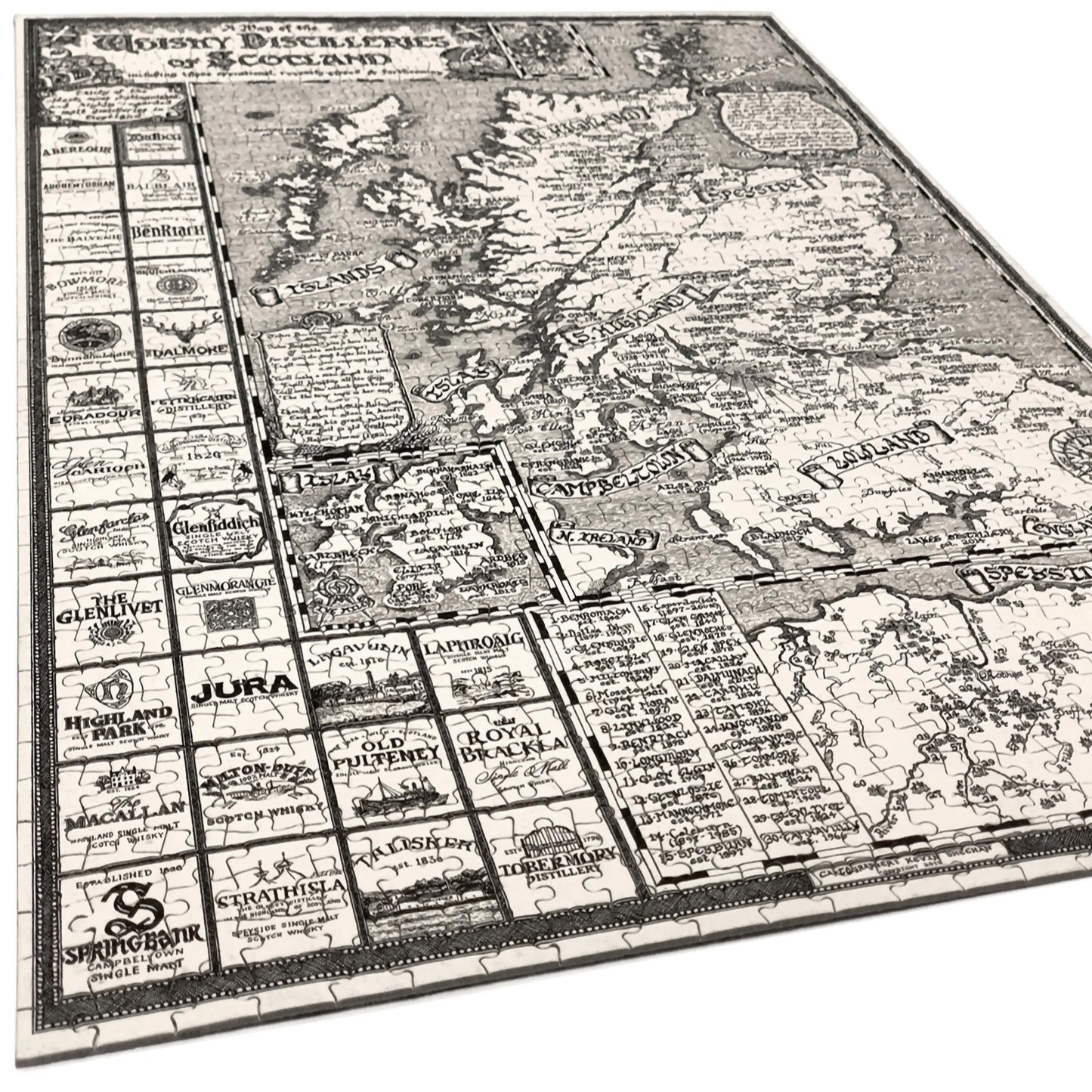 Whisky Map Jigsaw 
Puzzle - 1000 pieces
