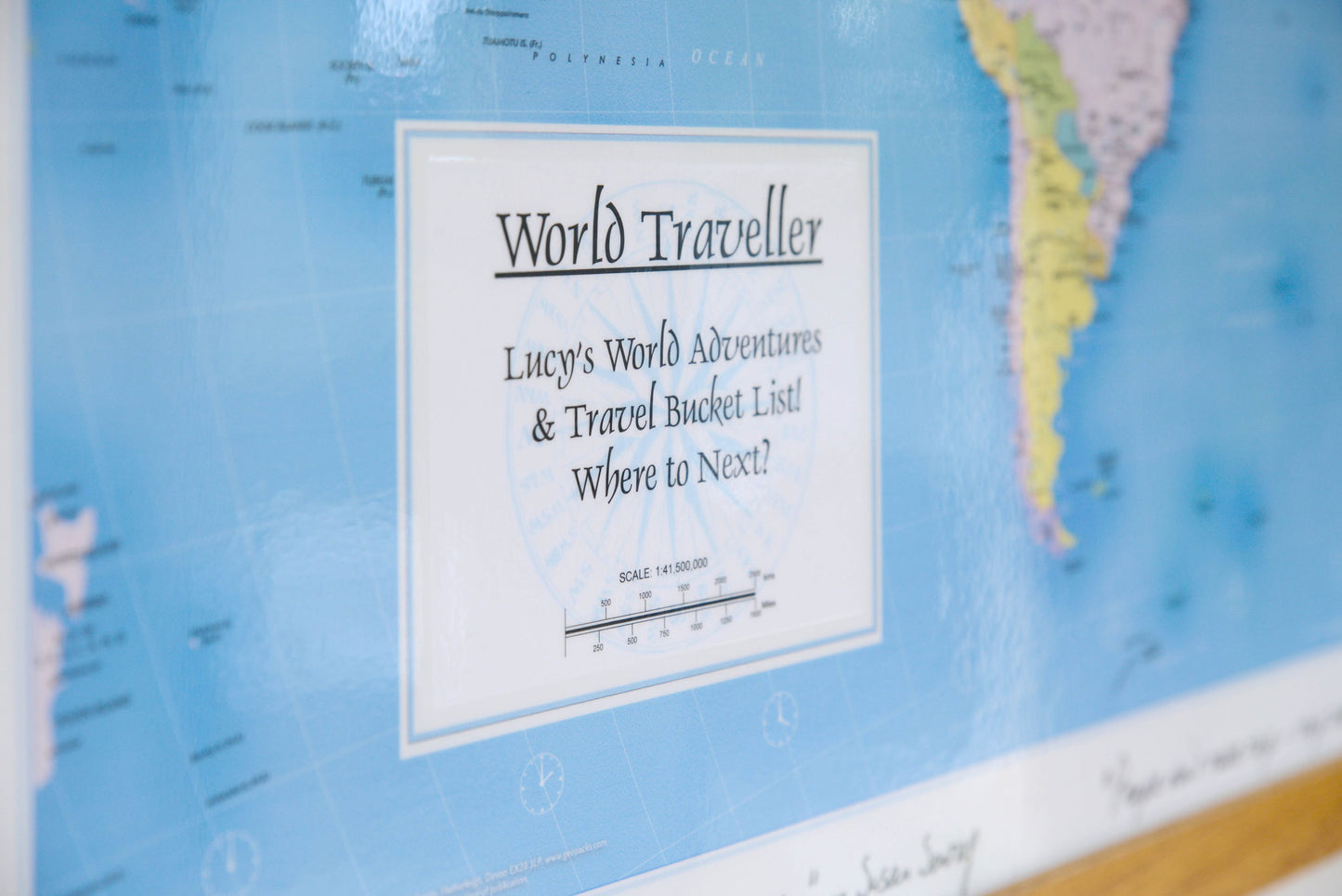 Personalised World Traveller Map