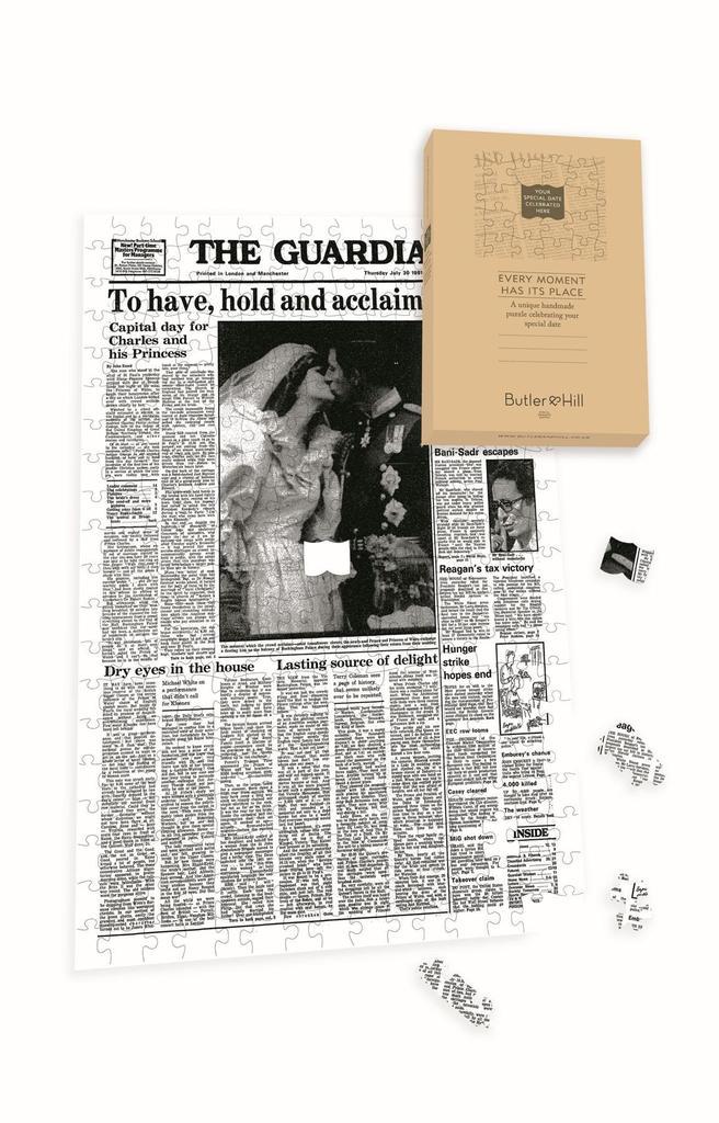 Personalised "The Guardian " Front Page 400 Piece Jigsaw Puzzle- Charles & Di