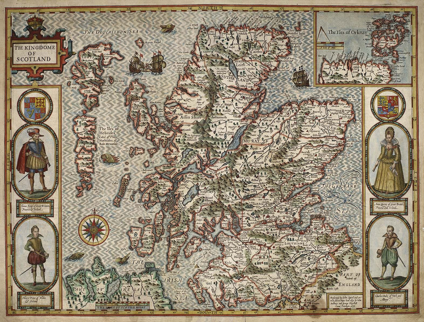 John Speed Historical Map of Scotland 1000 Piece Jigsaw Puzzle