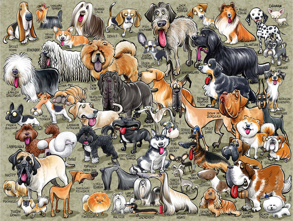Funny Dog Puzzles 1000 Pieces For Adults - Hip Hop Dancing Bulldog Collage Jigsaw Puzzle - View #13
