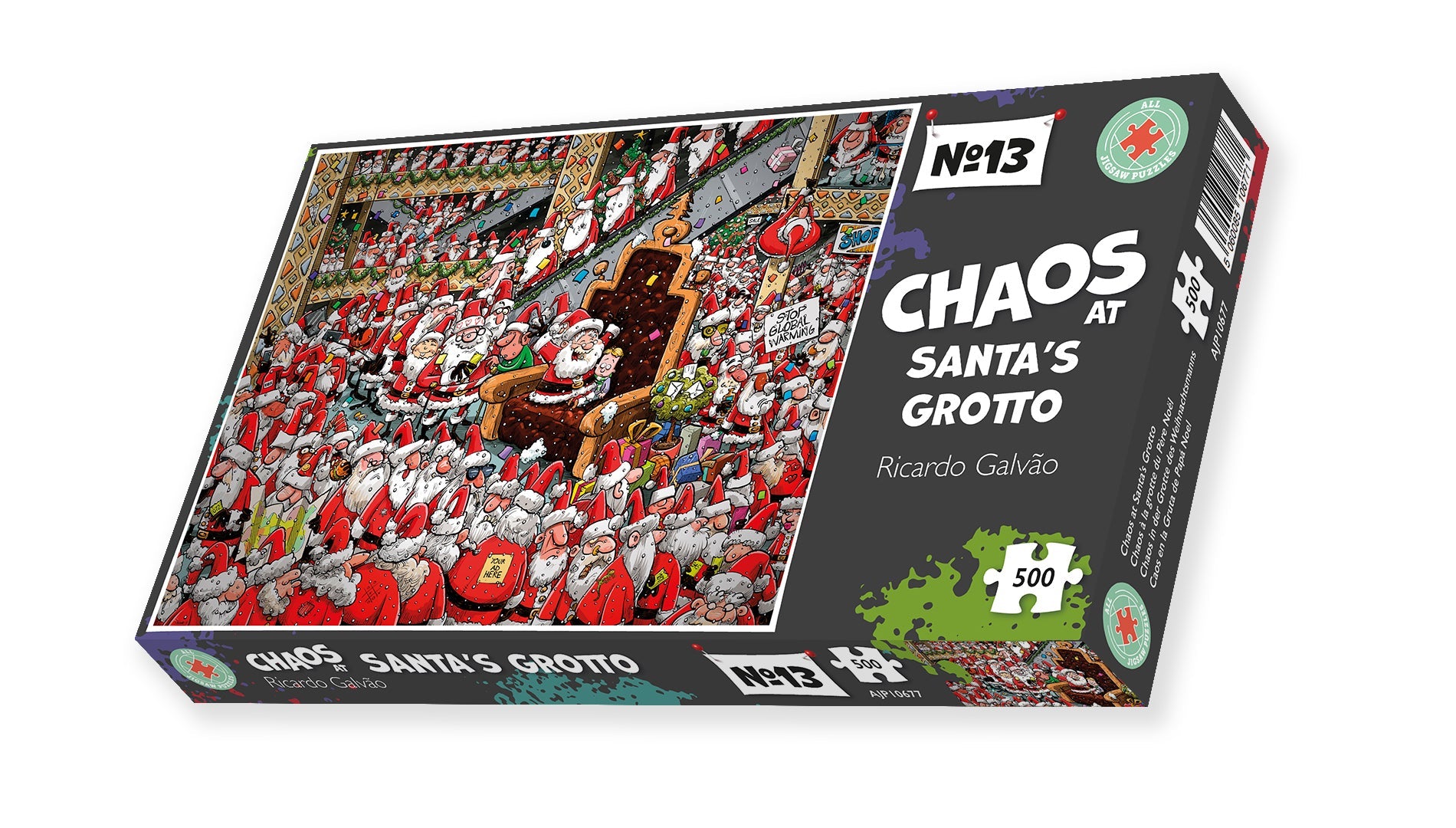 Chaos at Santa's Grotto - No. 14 500XL Christmas jigsaw puzzle