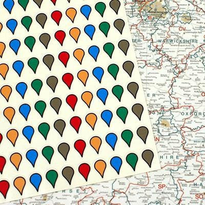 Accessories - Map Stickers For Wall Maps