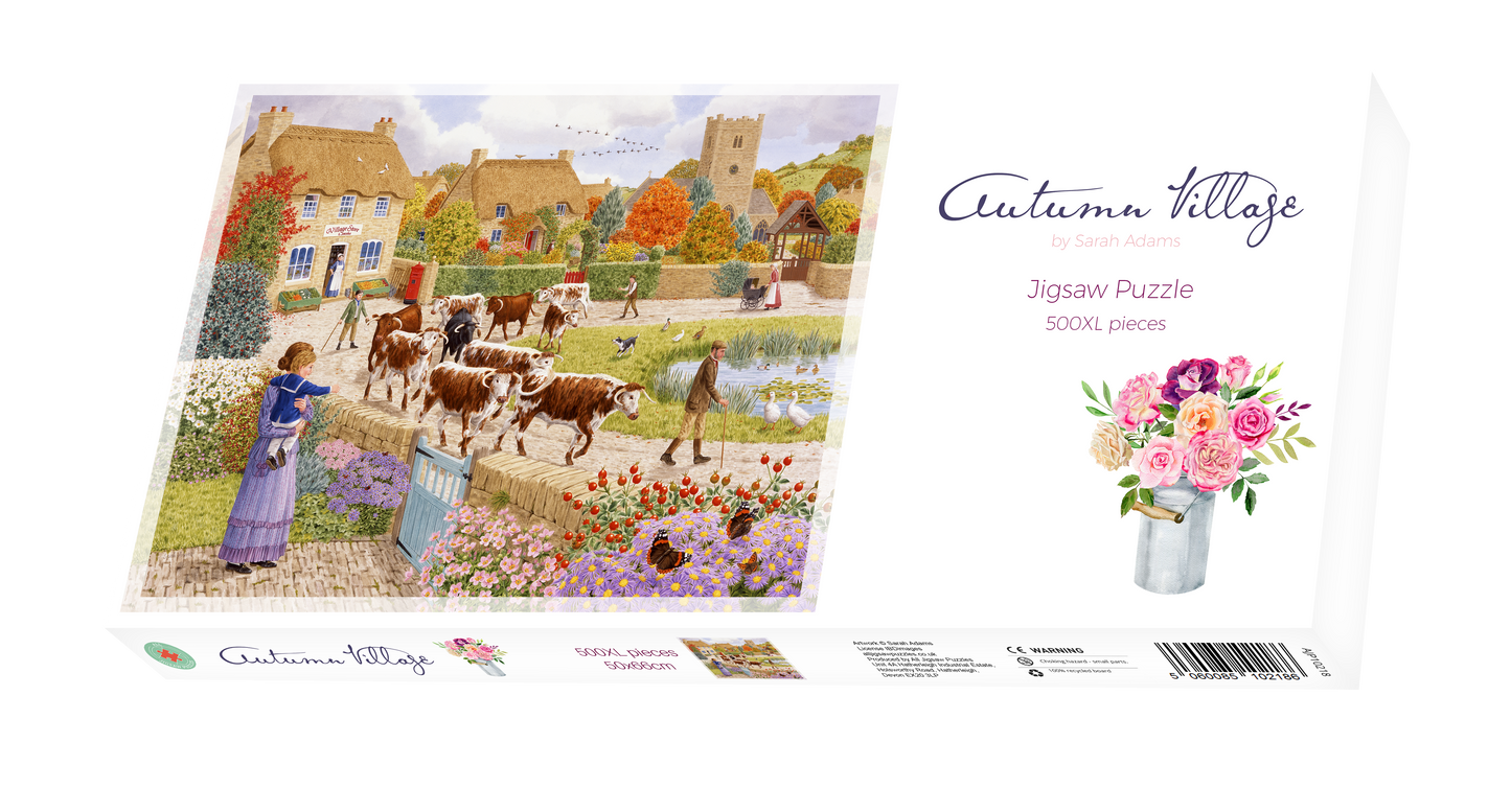 Autumn Village - Sarah Adams 1000 or 500XL Piece Jigsaw Puzzle