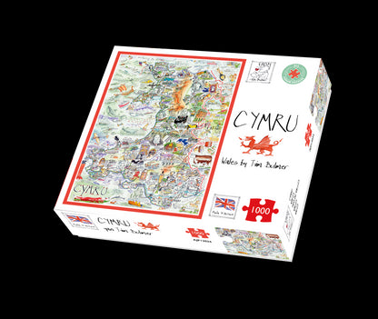 Tim Bulmer 1000 Piece Map of Wales Jigsaw Puzzle