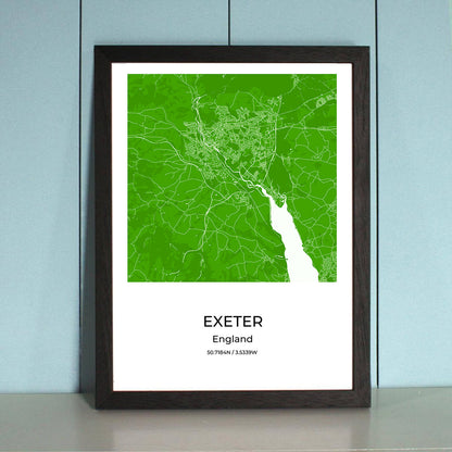 Exeter City Map Wall Art