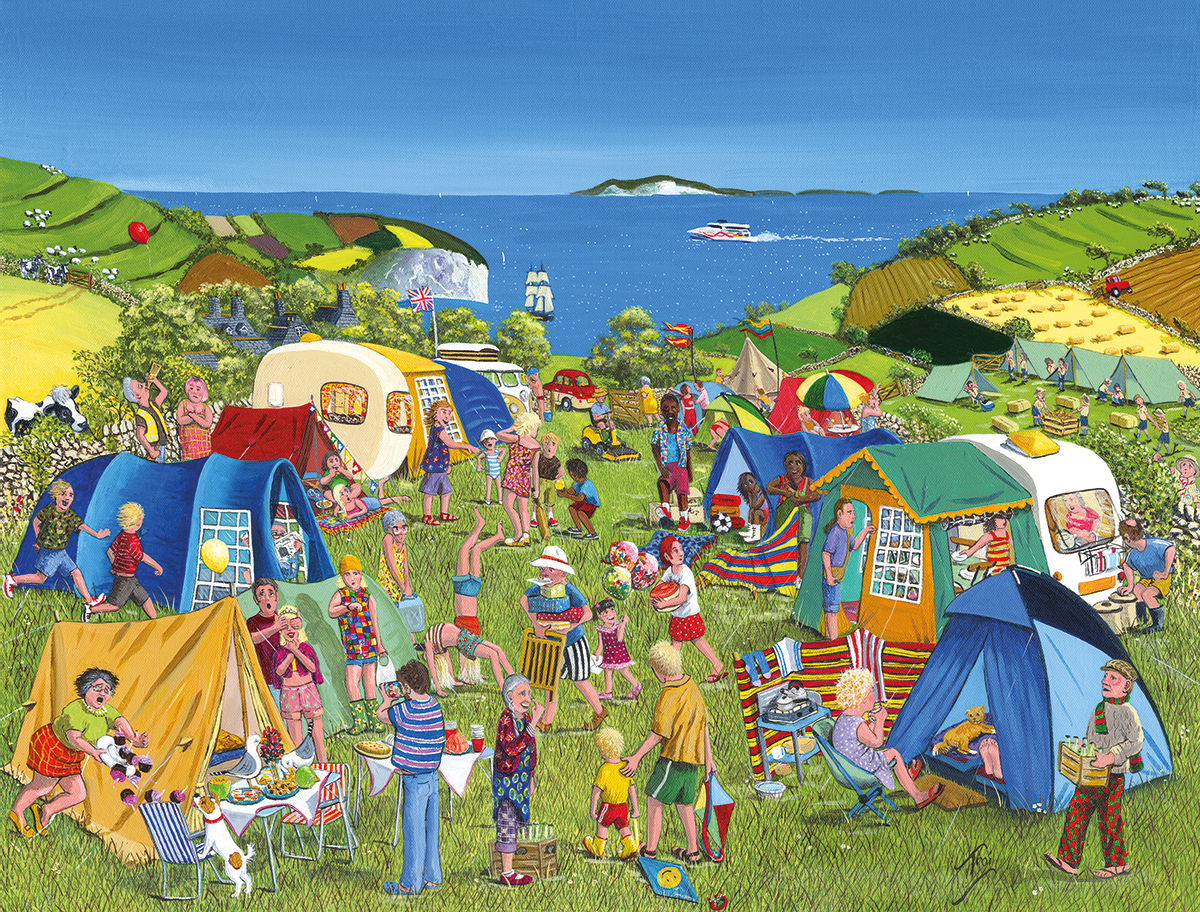 Far from the Madding Crowd â€¡ÃâÃ¬ The Camping Collection â€¡ÃâÃ¬ Trai Hiscock 1000 or 500 Piece Jigsaw Puzzle