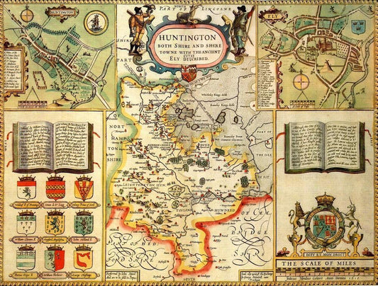 Huntingdonshire Historical Map 1000 Piece Jigsaw Puzzle (1610) - All Jigsaw Puzzles UK
 - 1