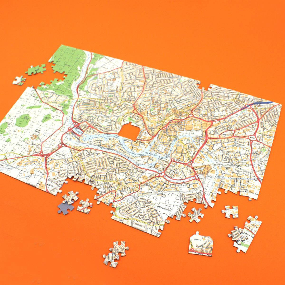 Personalised Streetview Map Jigsaw Puzzle Butler and Hill UK