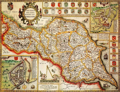 Yorkshire North & East Riding Historical Map 1000 Piece Jigsaw Puzzle (1610) - All Jigsaw Puzzles UK
 - 1