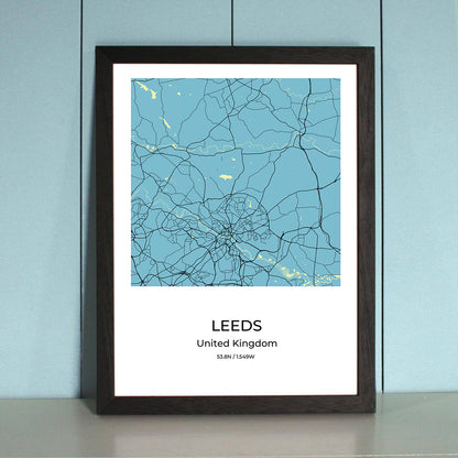Leeds City Map Wall Art