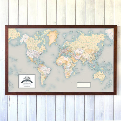 Wall Map - Copy Of Personalised World Traveller Map