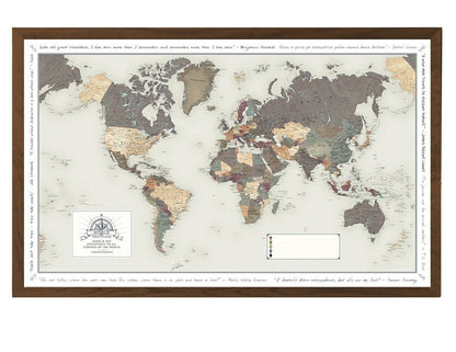 Wall Map - Personalised World Traveller Map