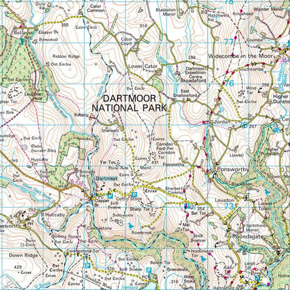 Wall Maps - Dartmoor - UK National Park Wall Map