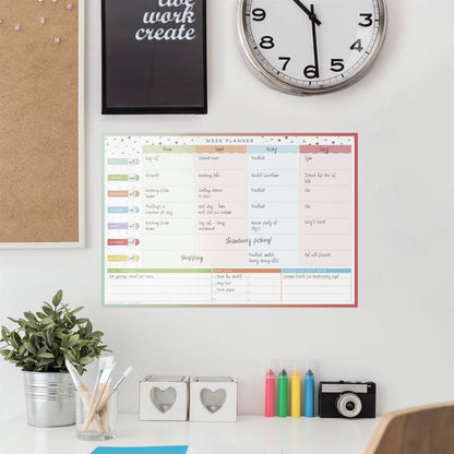 Wall Planner - Family Week Planner - Laminated Wall Planner